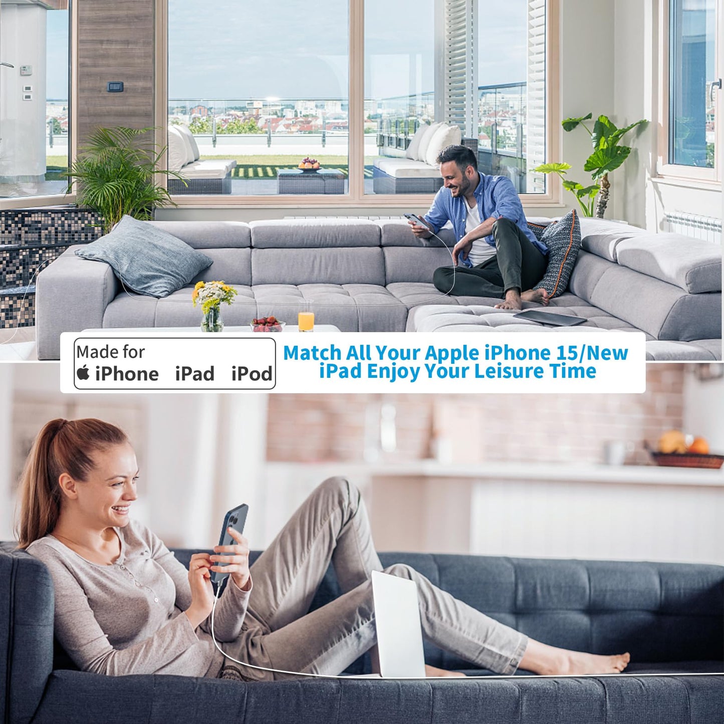 3 Pack Fast Charging iPhone 16 Charger