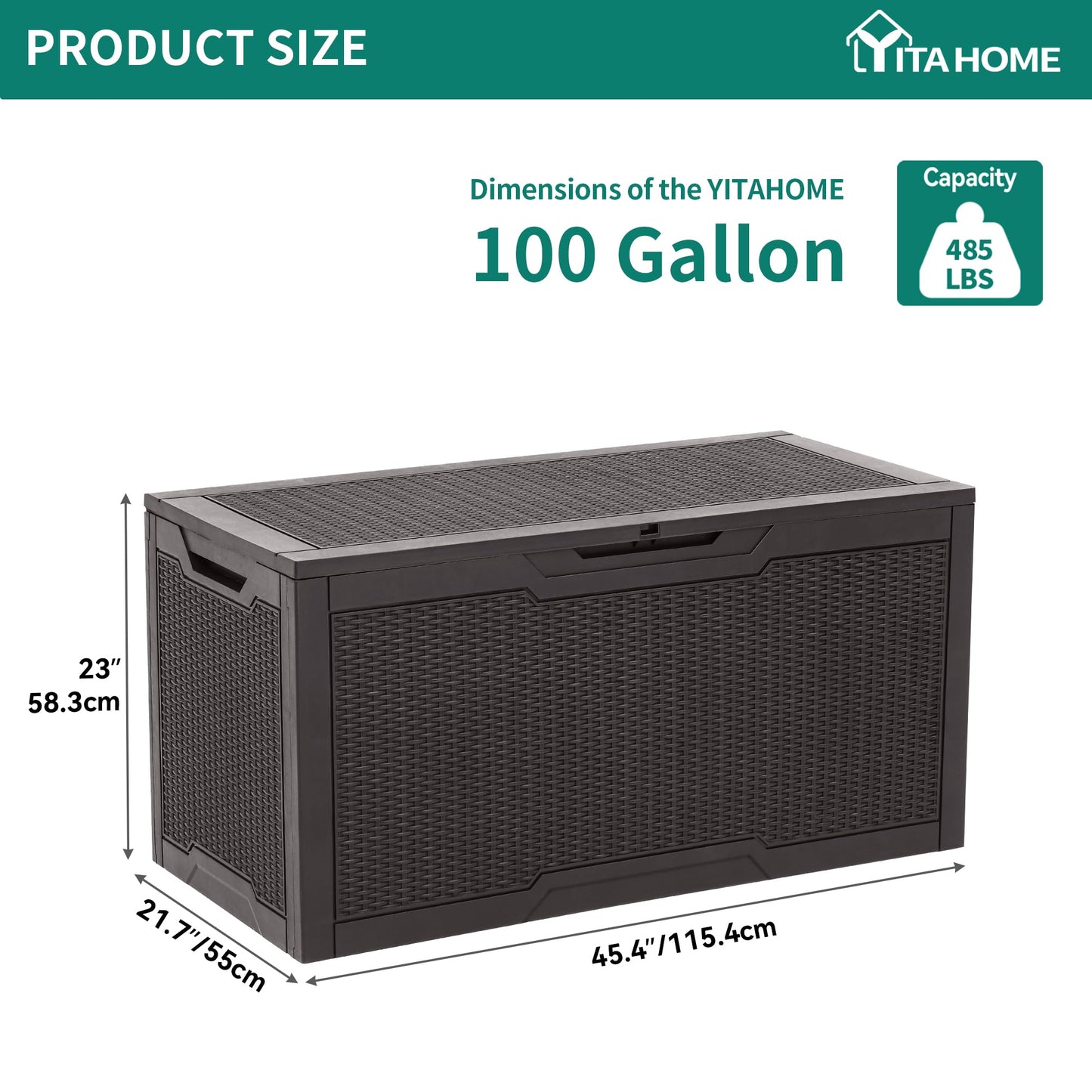 100 Gallon YITAHOME Outdoor Storage Box