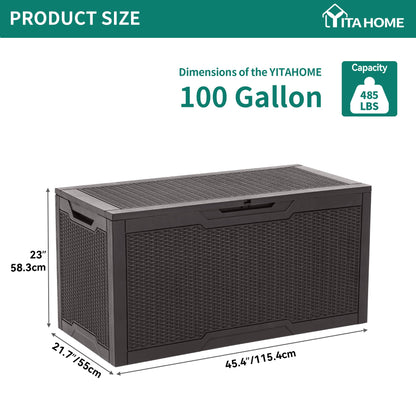 100 Gallon YITAHOME Outdoor Storage Box