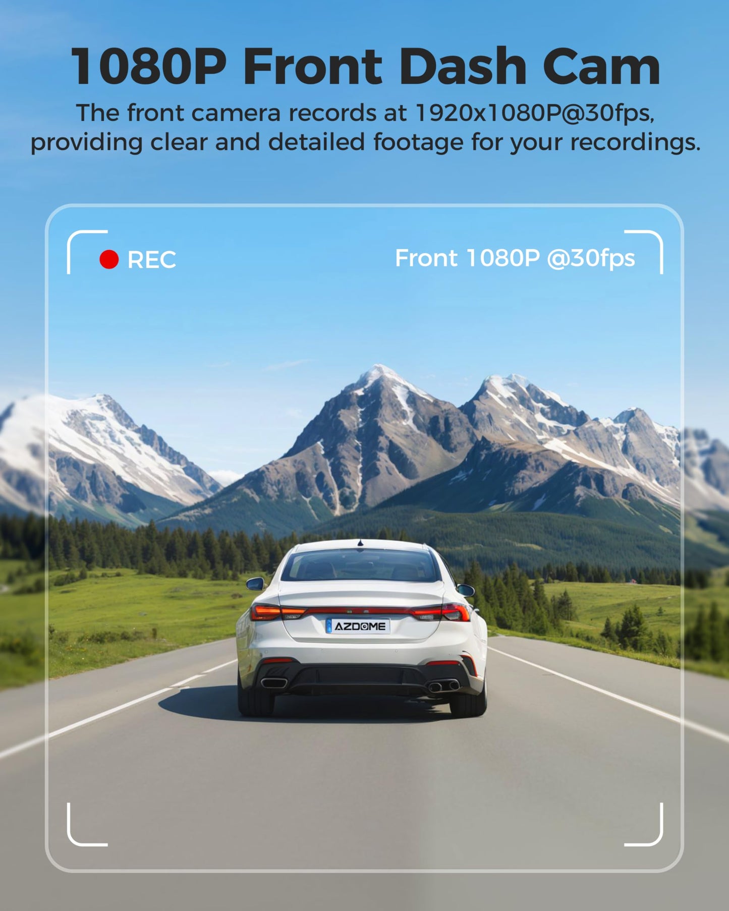 Azdome 1080P Mini Dash Cam with WiFi