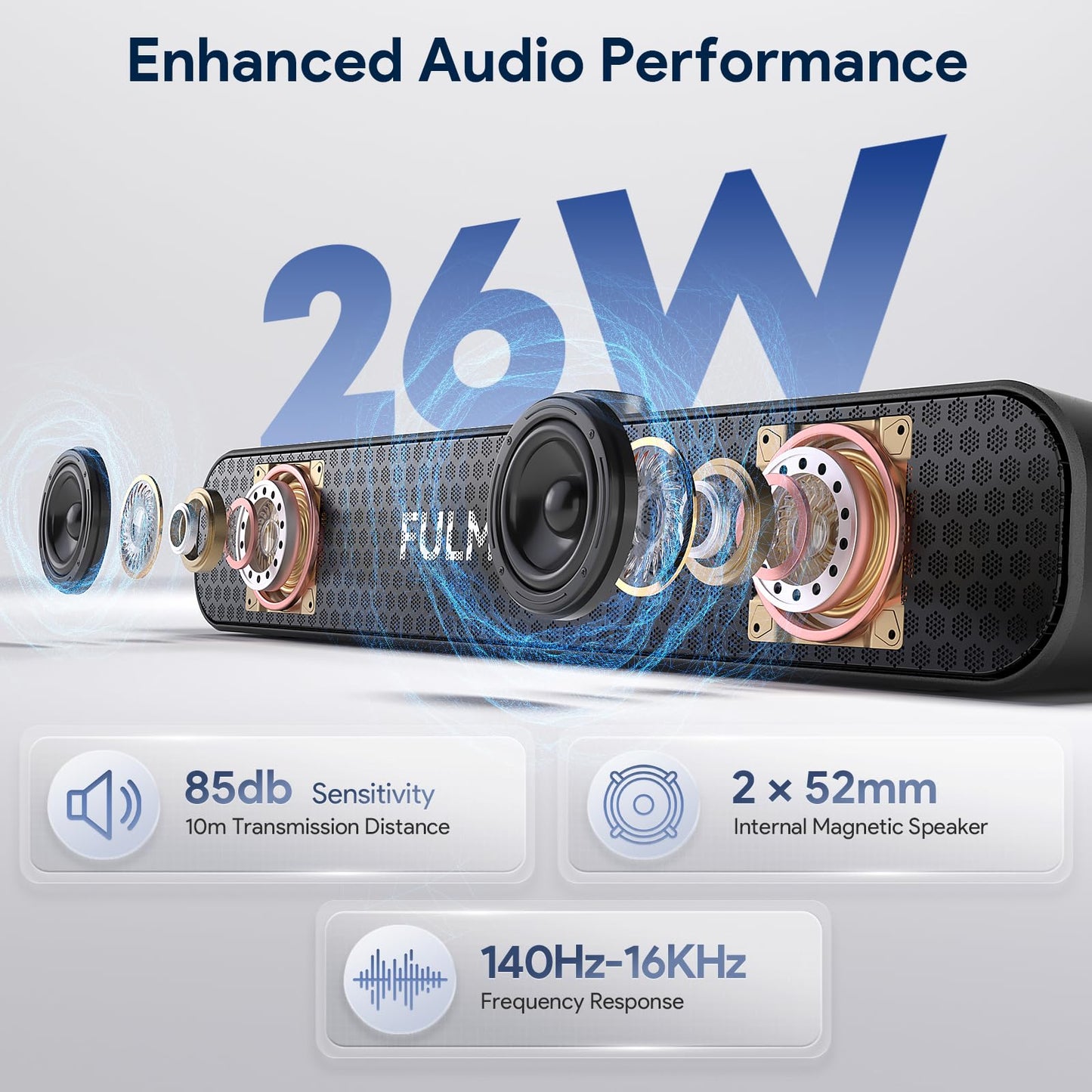 FULMINARE 26W Bluetooth Speaker with 30H Playtime