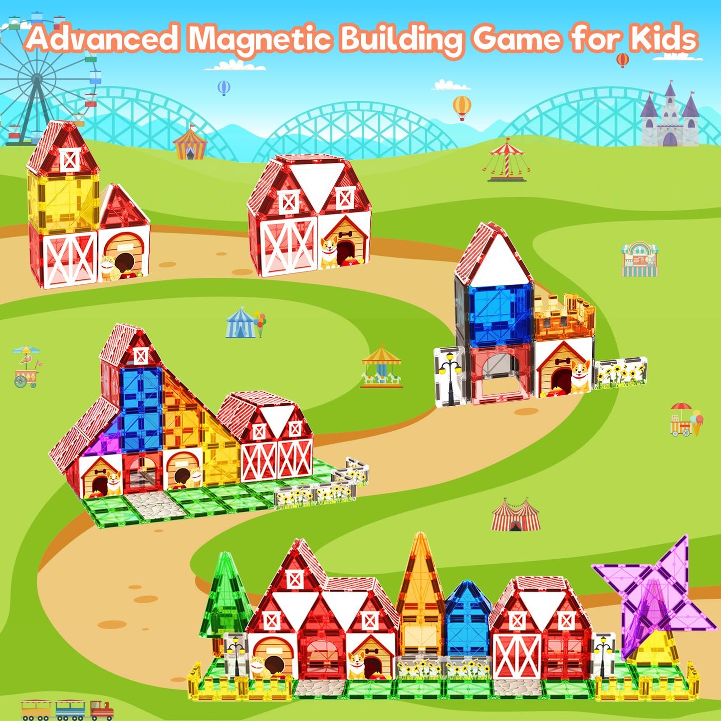 Magnetic Tiles Educational Toy Set for Kids