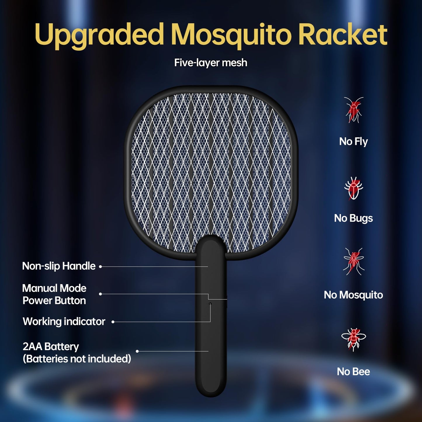 Electric Fly Swatter Mosquito Zapper by Buzzkick