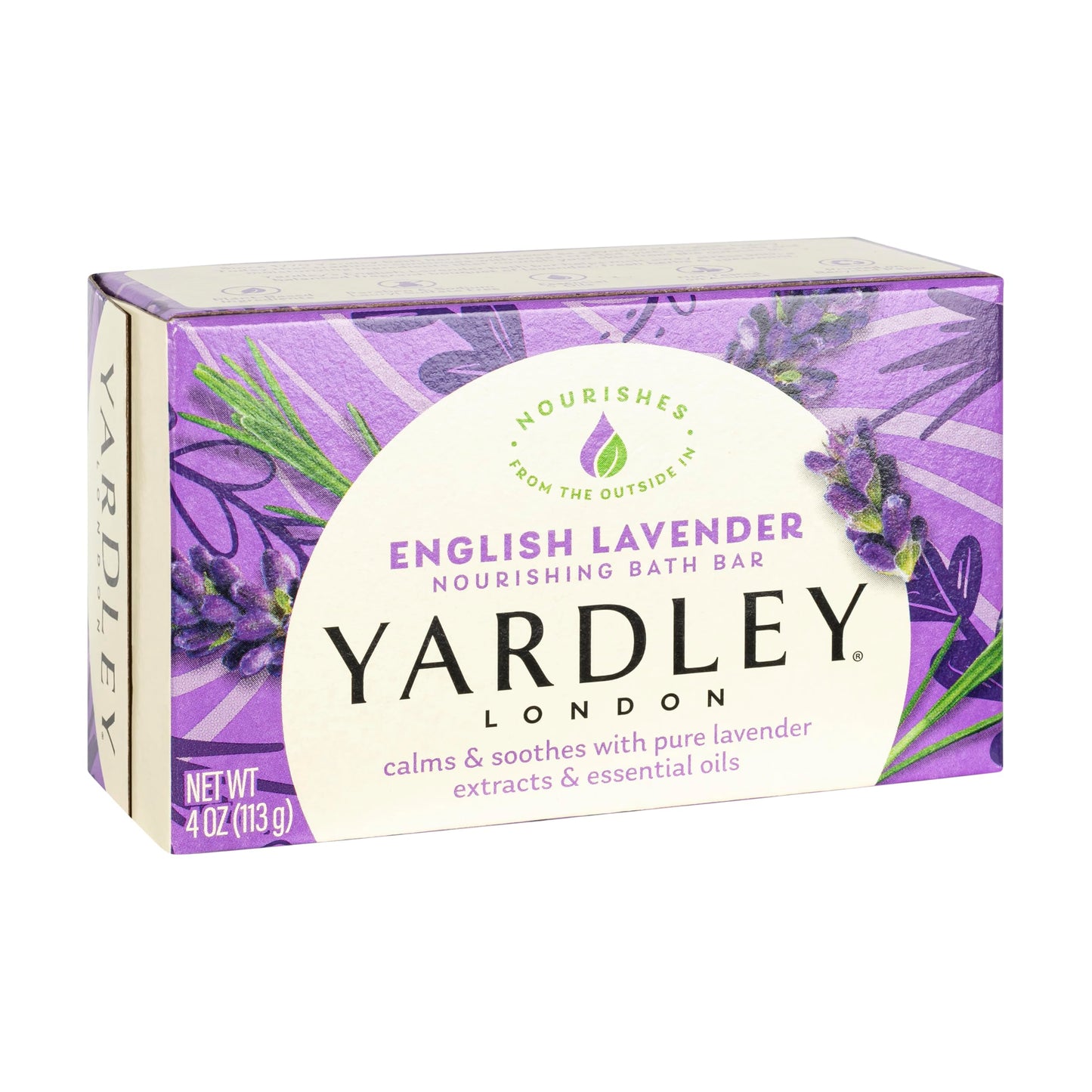 Yardley London English Lavender Naturally Moisturizing Bath Bar, 4.25 ounce