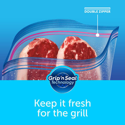 Ziploc 2-Gallon Freezer Bags with Grip Seal, 30 Count