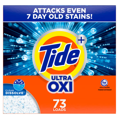 Tide Ultra Oxi Laundry Detergent Powder, 73 Loads