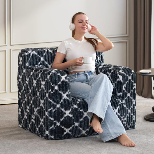 Giant Fluffy Bean Bag Chair for Adults