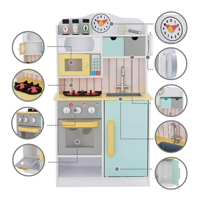 Teamson Kids Interactive Wooden Play Kitchen with Accessories