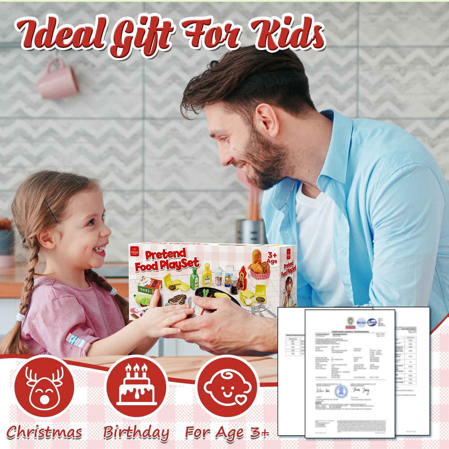 Play Food Set for Kids Kitchen Fun