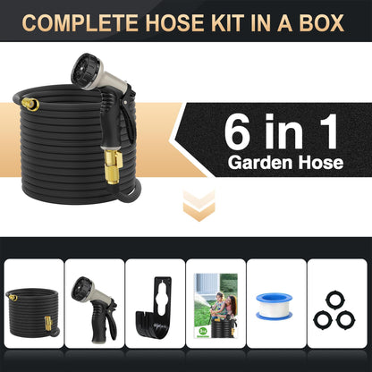 100ft Lefree Lightweight Garden Hose with Nozzle