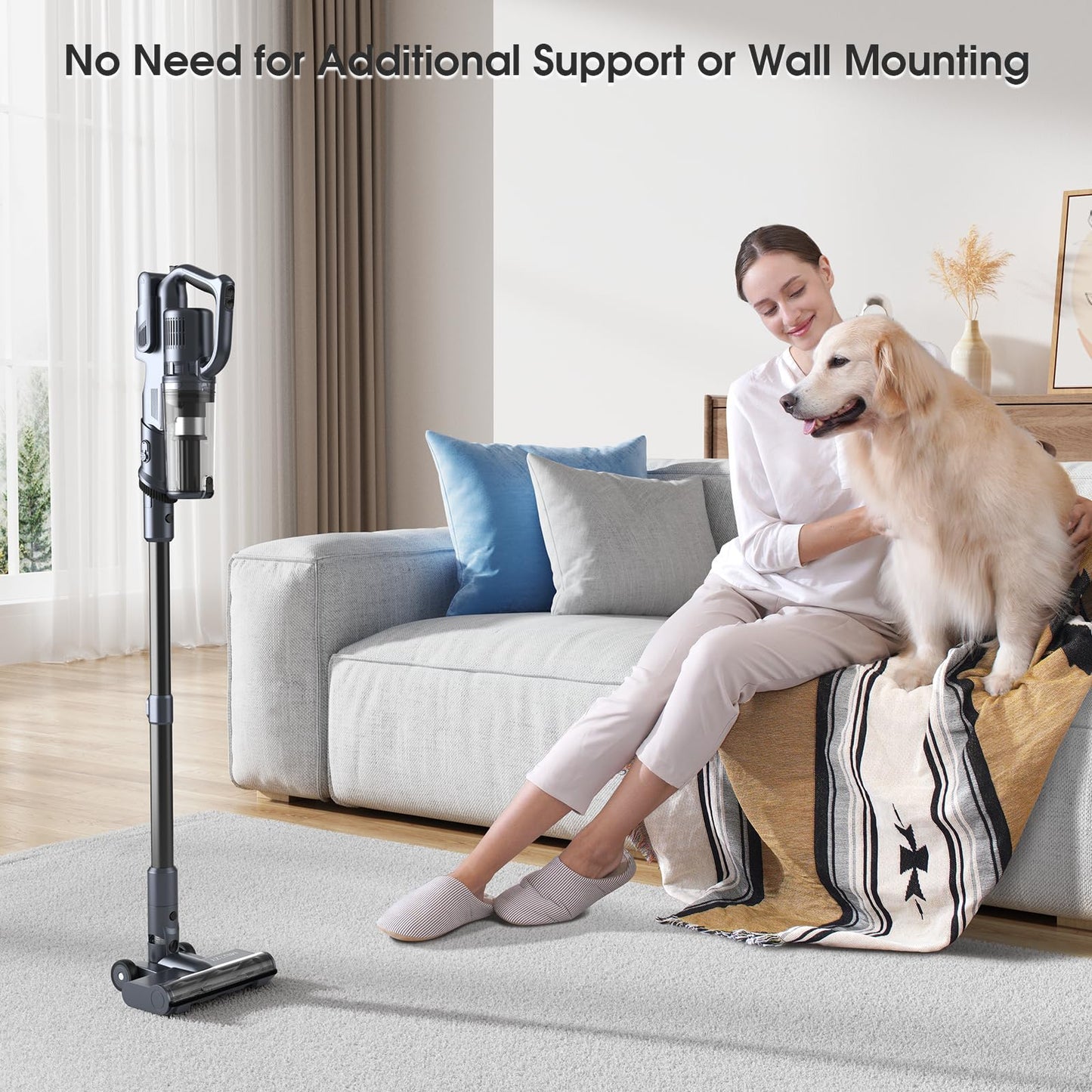 MIUZZY Cordless Vacuum Cleaner with 30kPa Suction