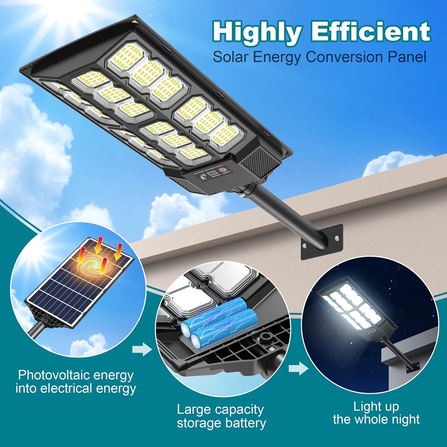 Solar Motion Sensor Street Lights Outdoor