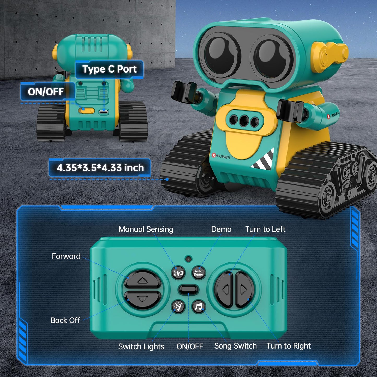 Remote Control Robot with Dance & Music