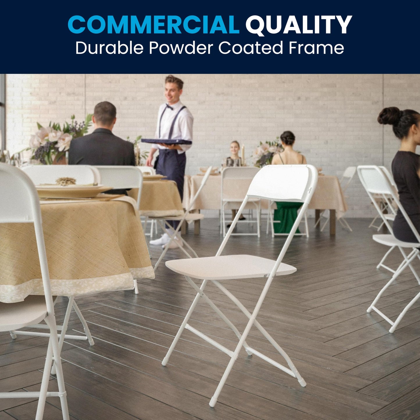 4 Pack Flash Furniture Folding Chairs - 650LB Capacity