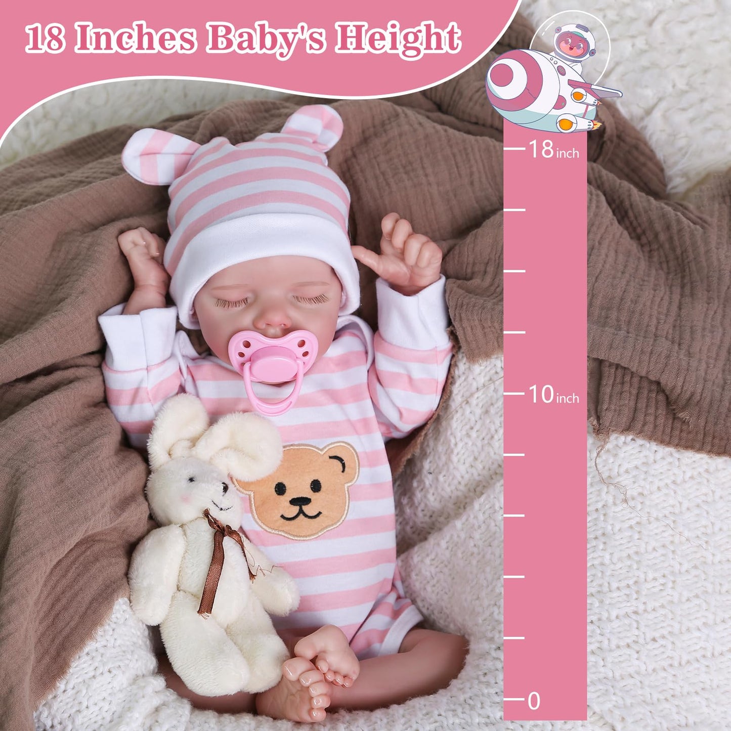 18-Inch Lifelike Reborn Baby Doll