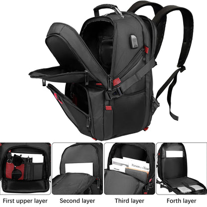 Yamdeg 50L Travel Laptop Backpack, TSA Approved