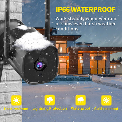 Septekon 3MP Outdoor Security Camera with Night Vision
