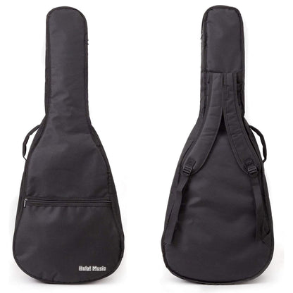 Classical Guitar with Soft Nylon Strings by Hola! Music, Full Size 39 Inch Model HG-39GLS, Natural Gloss Finish - FREE Padded Gig Bag Included