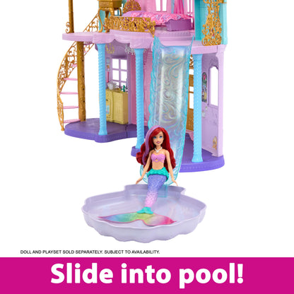 Mattel Disney Princess Doll House Ultimate Castle (4 ft Tall), Lights & Sounds, 3 Levels, 25+ Furniture & Accessories
