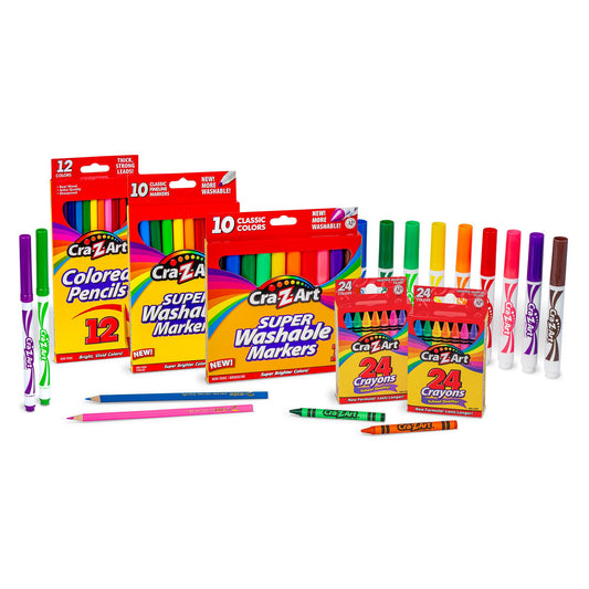 Cra-Z-Art Back To School Marker and Crayon Set