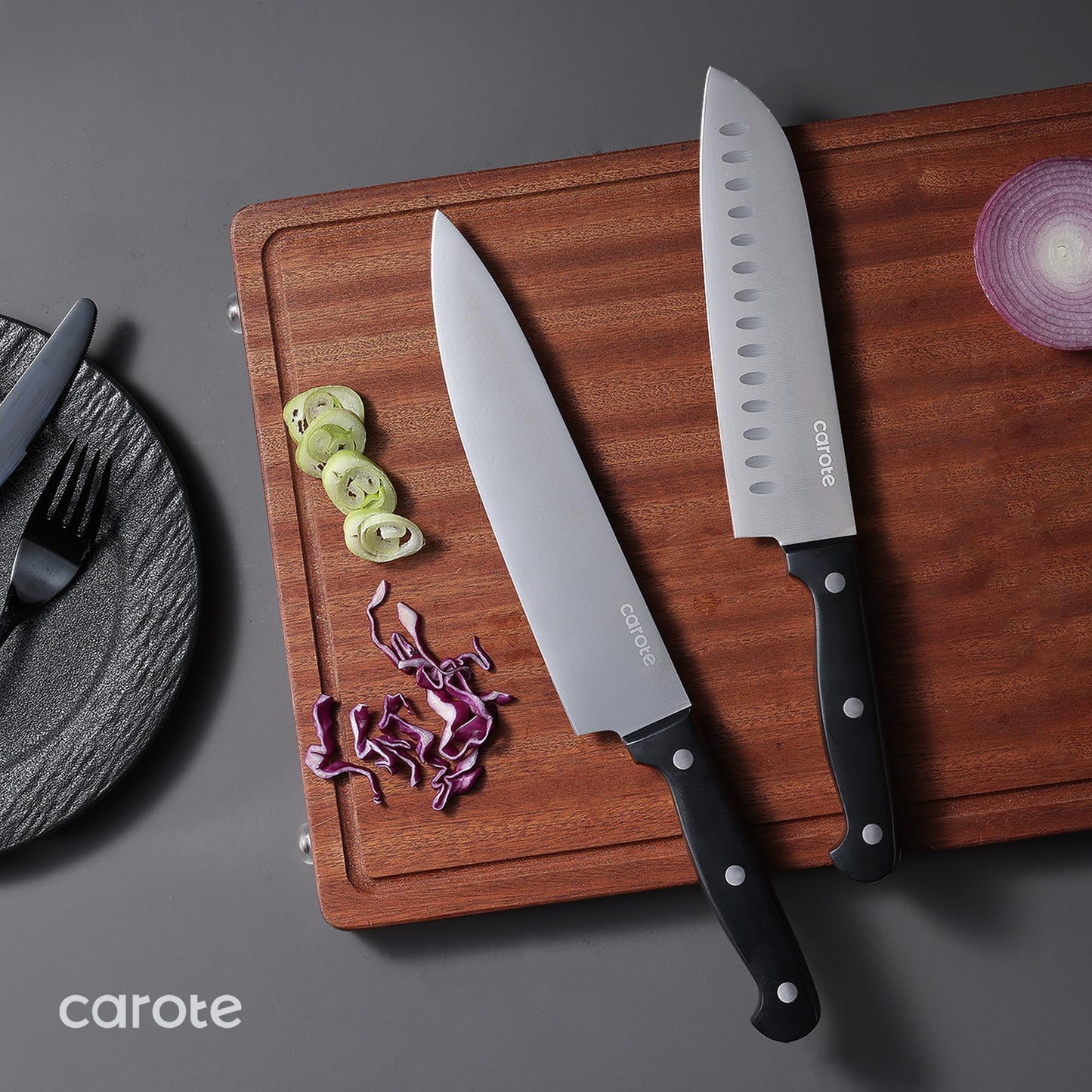 14-Piece CAROTE Stainless Steel Knife Set