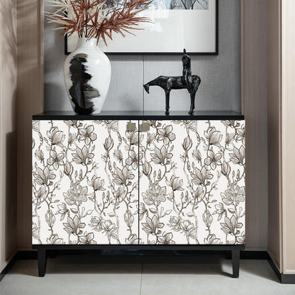 Yancorp 17.3"x120" Peel and Stick Wallpaper for Bedroom Accent Wall Boho Floral Removable Contact Paper for Cabinets and Drawers Bathroom Farmhouse