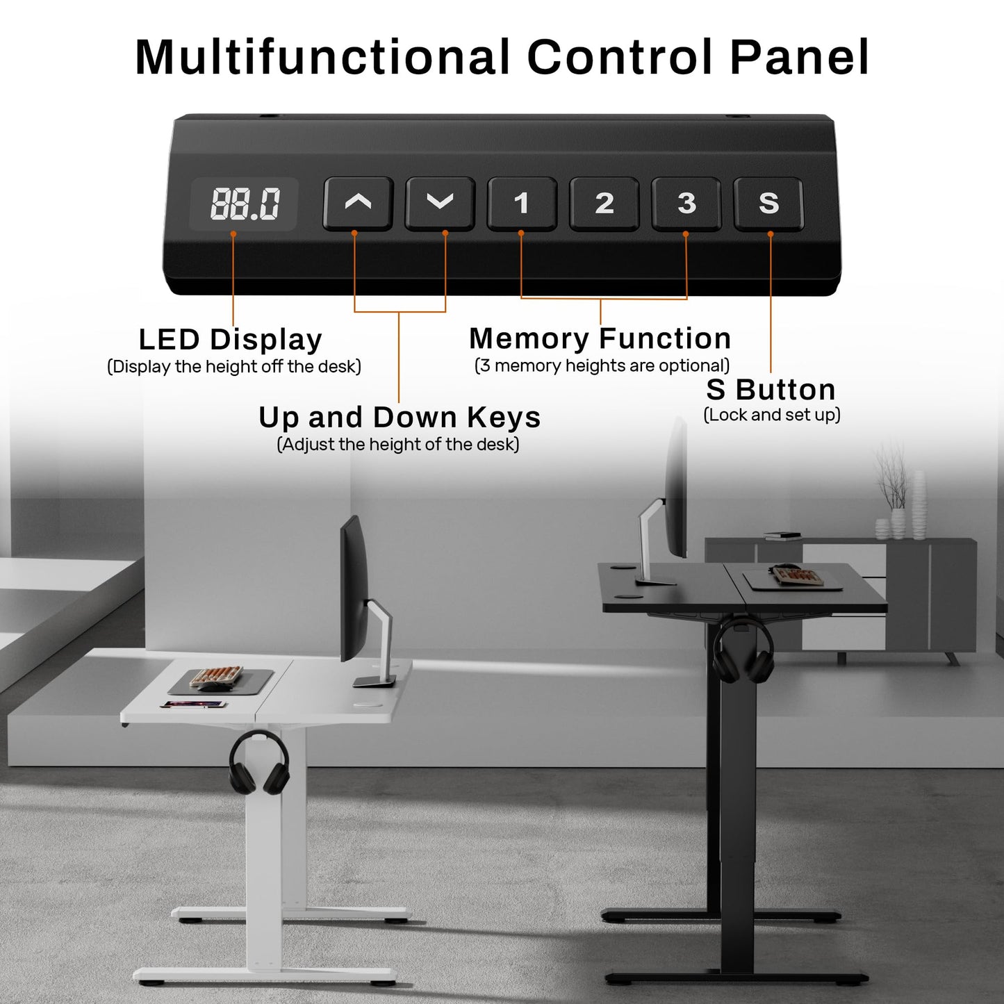 GallopFun Adjustable Height Electric Standing Desk