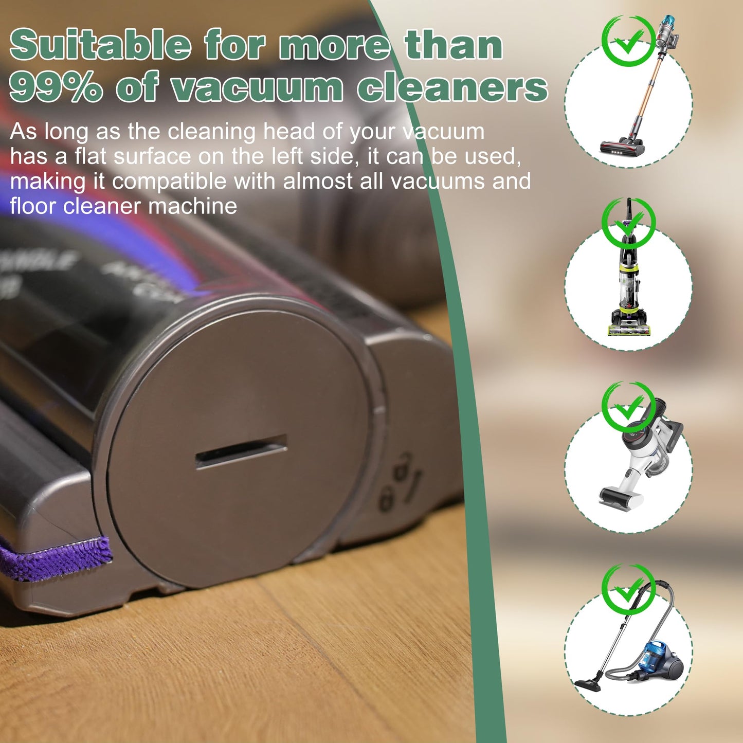 Vacuum Cleaner Attachment with Dust Illumination Light