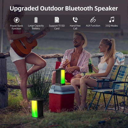 Ortizan Bluetooth Outdoor Speaker with Lights