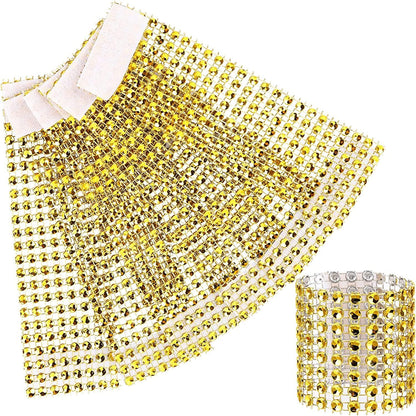 SHAFA IMPEX Rhinestone Napkin Rings, Gold Napkin Rings Set 100 Buckles for Table Decorations, Wedding, Dinner,Party (Gold, Set 100)