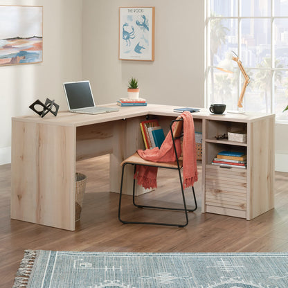 Sauder Harvey Park L-Shaped Home Office Desk, 59.06" x W: 59.06" x H: 30.0", Pacific Maple