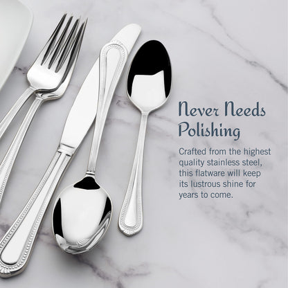 Mikasa Regent Bead Flatware Set for 12