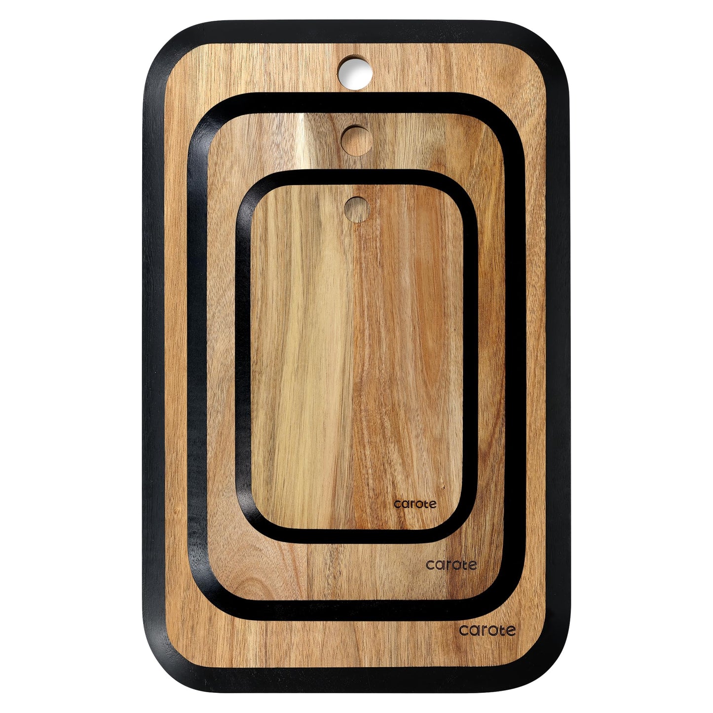 3pcs Acacia Wood Cutting Boards Set for Kitchen