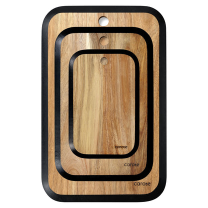 3pcs Acacia Wood Cutting Boards Set for Kitchen