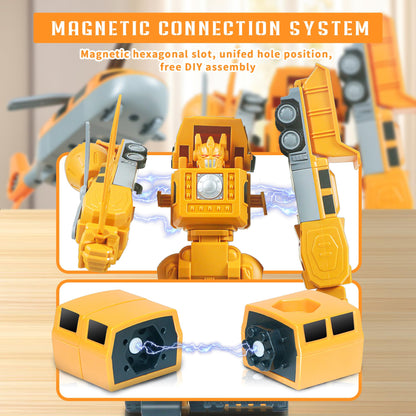 Transforming Robot Construction Vehicle Toy for Kids