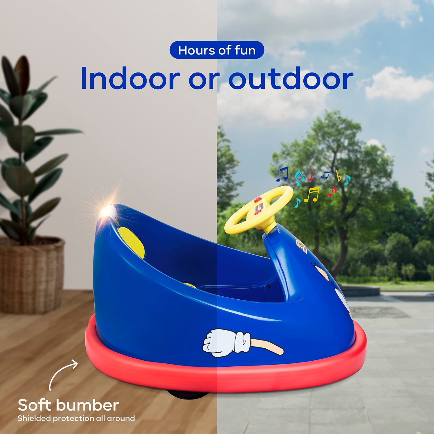 Sonic Bumper Car for Kids with Remote Control
