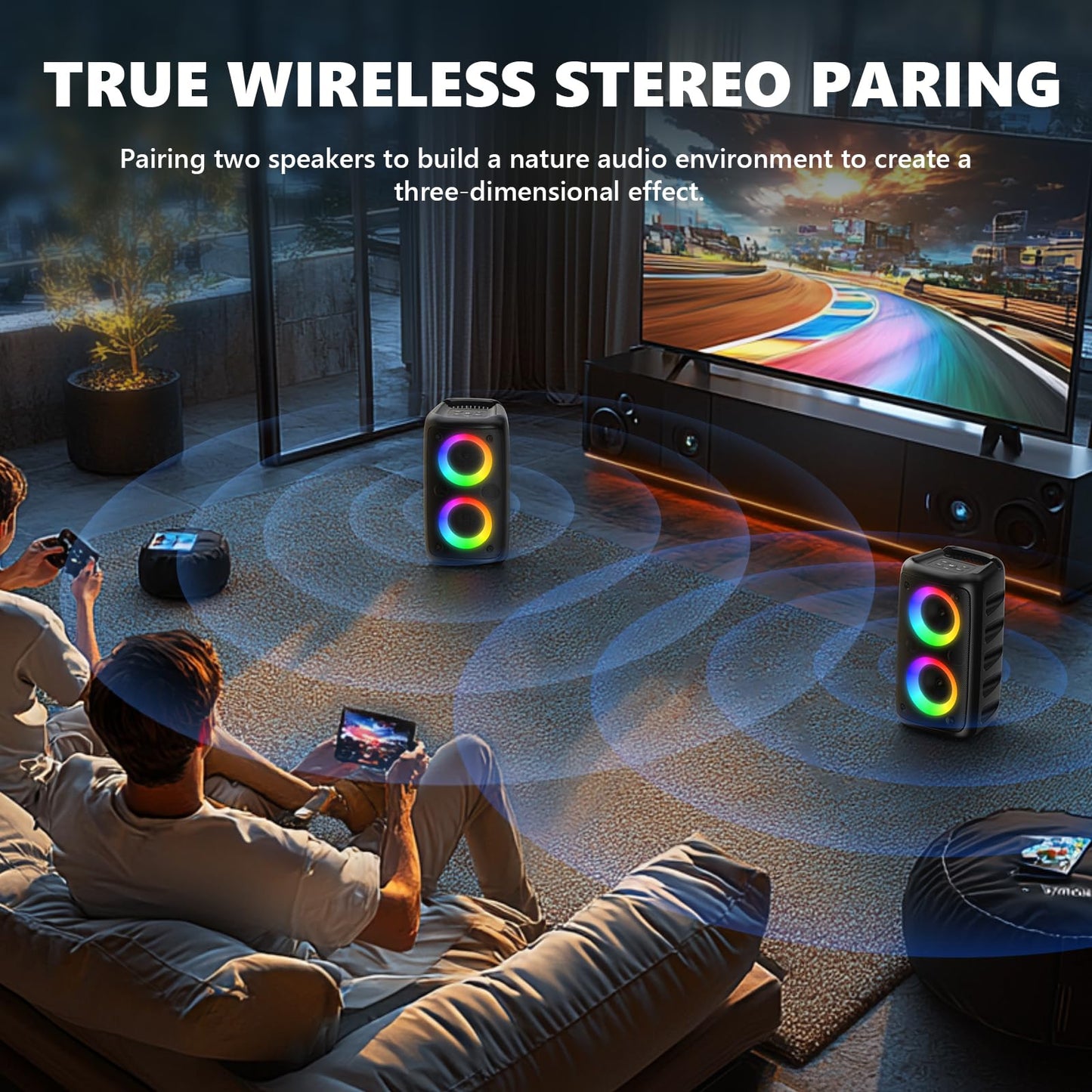 Portable Bluetooth Karaoke Machine with Microphones