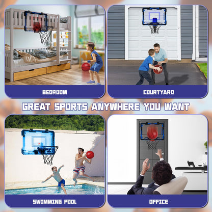 Indoor Basketball Hoop with LED Light and Scoreboard