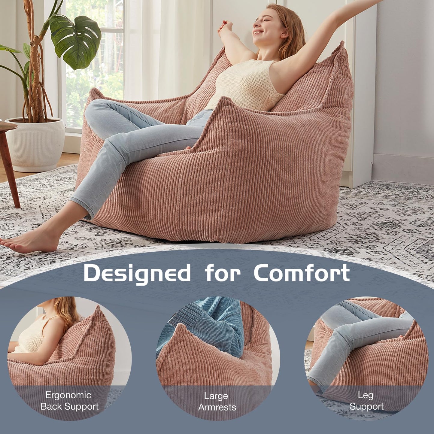 Giant Bean Bag Chair for Adults and Teens