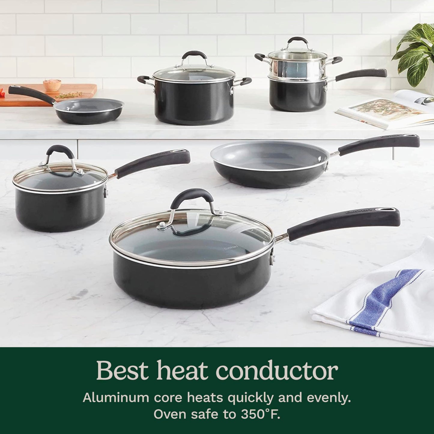 Add 2 to Your Cart!           Cuisinart 11-Piece Nonstick Cookware Set, Black
