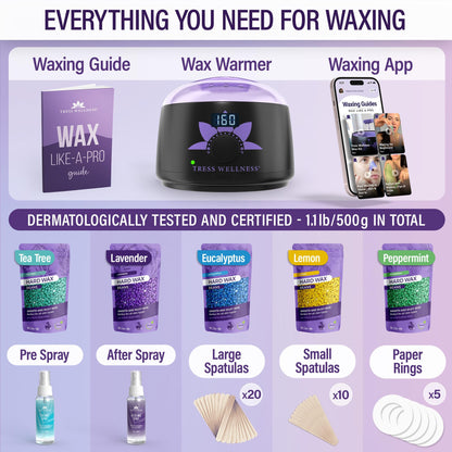 Tress Wellness Brazilian Waxing Kit for Sensitive Skin