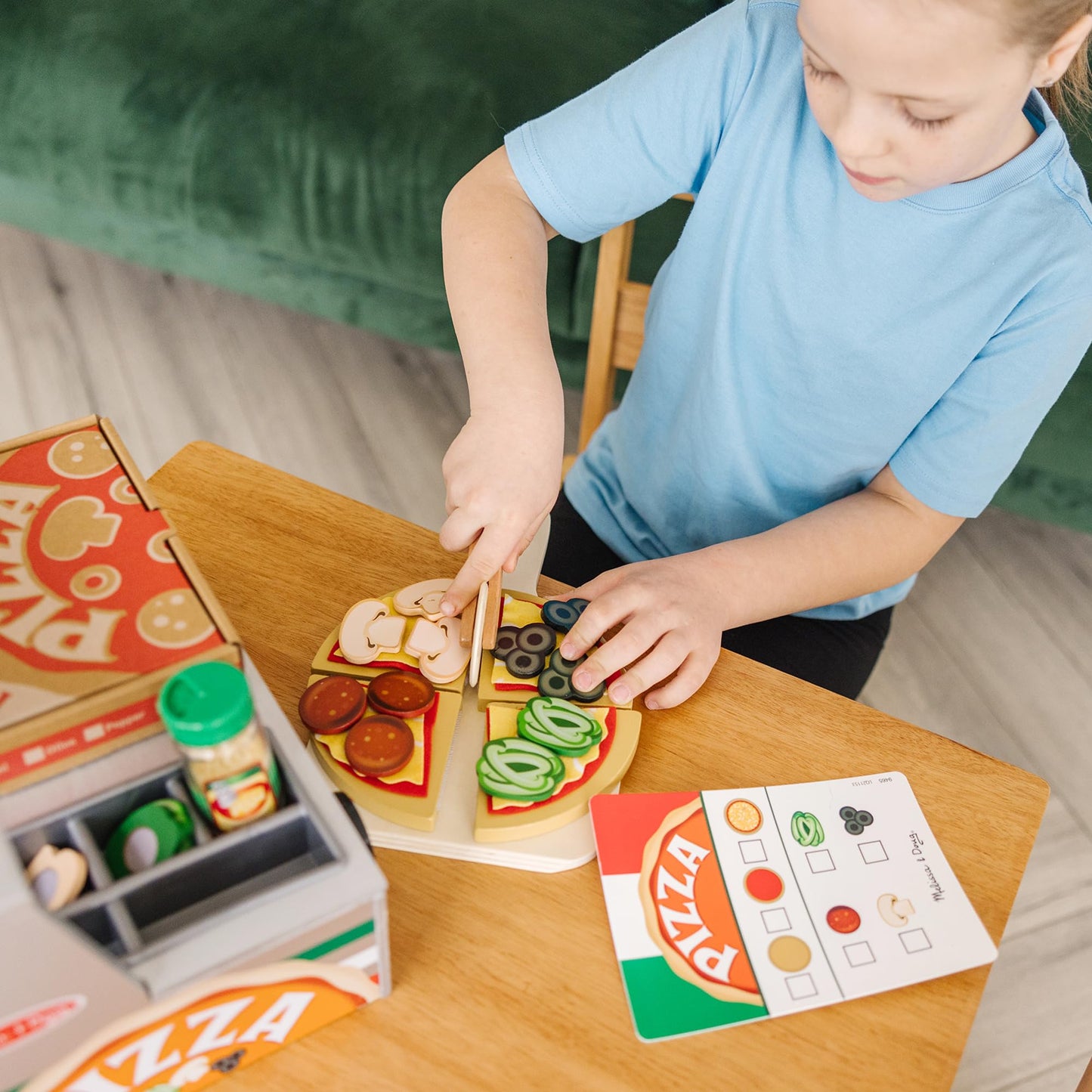 Melissa & Doug Wooden Pizza Play Set - 41 Pieces