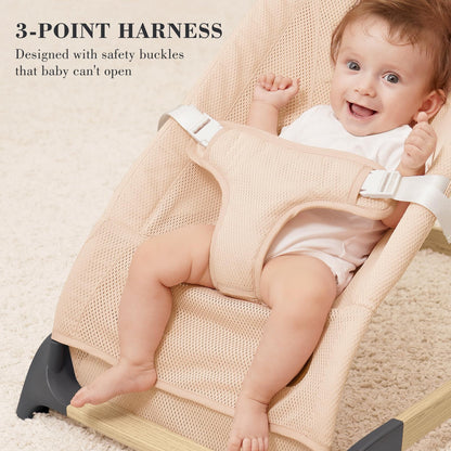 ANGELBLISS Portable Baby Bouncer with Natural Vibrations