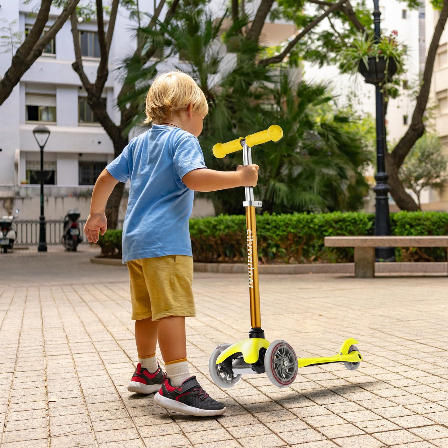 Kids 3-Wheel Kick Scooter with LED Wheels