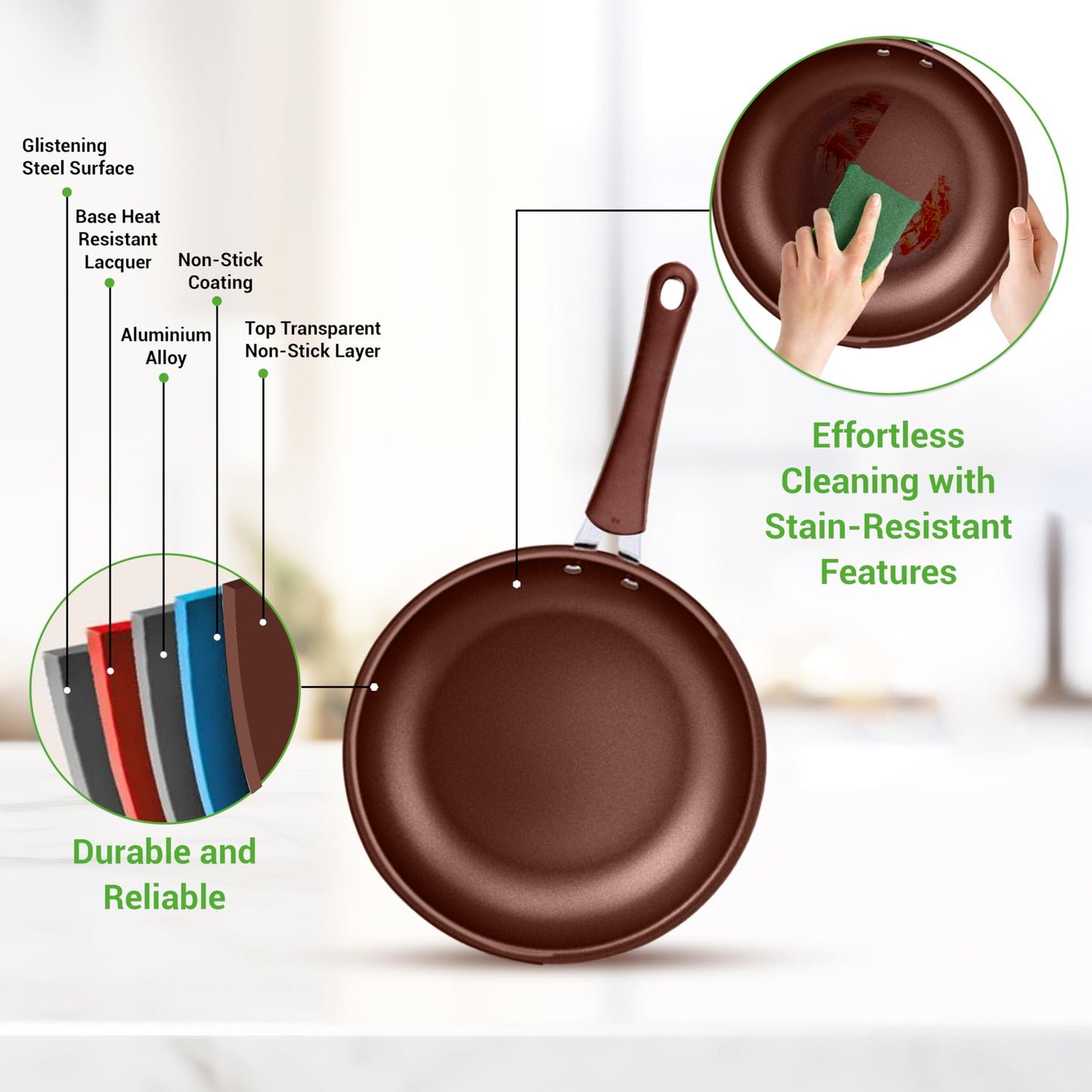 NutriChef 20-Piece Non-Stick Cookware Set
