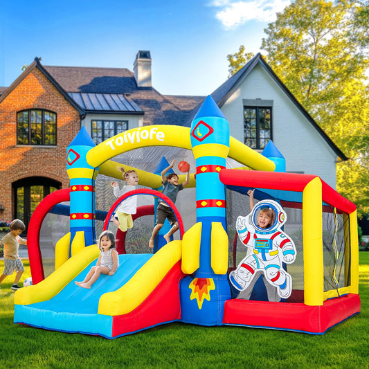 7-in-1 Space Adventure Bounce House for Kids