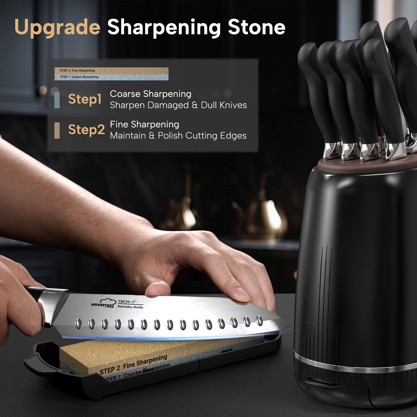 14-Piece Stainless Steel Kitchen Knife Set