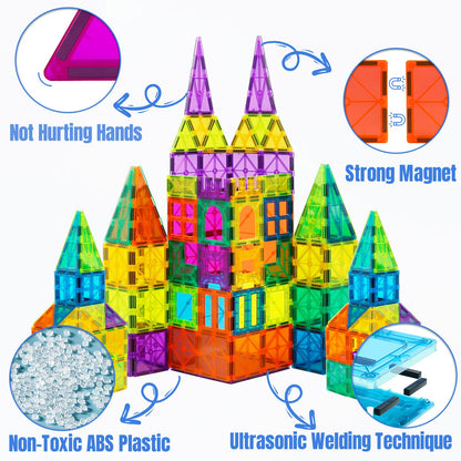 Bmag 130PCS Magnetic Building Blocks for Kids