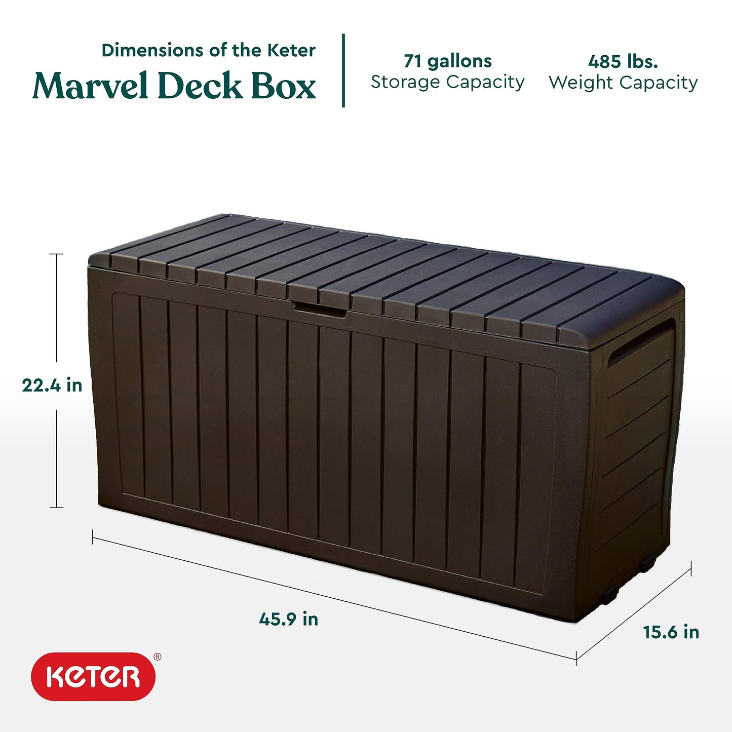 Keter 71 Gallon Resin Outdoor Storage Box