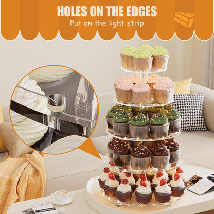 Antimbee 5-Tier Acrylic Cupcake Stand Display